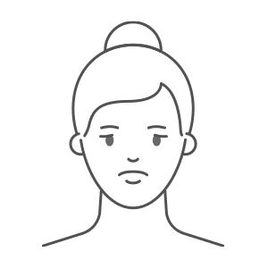 Graphic of Face with Sad Eyes