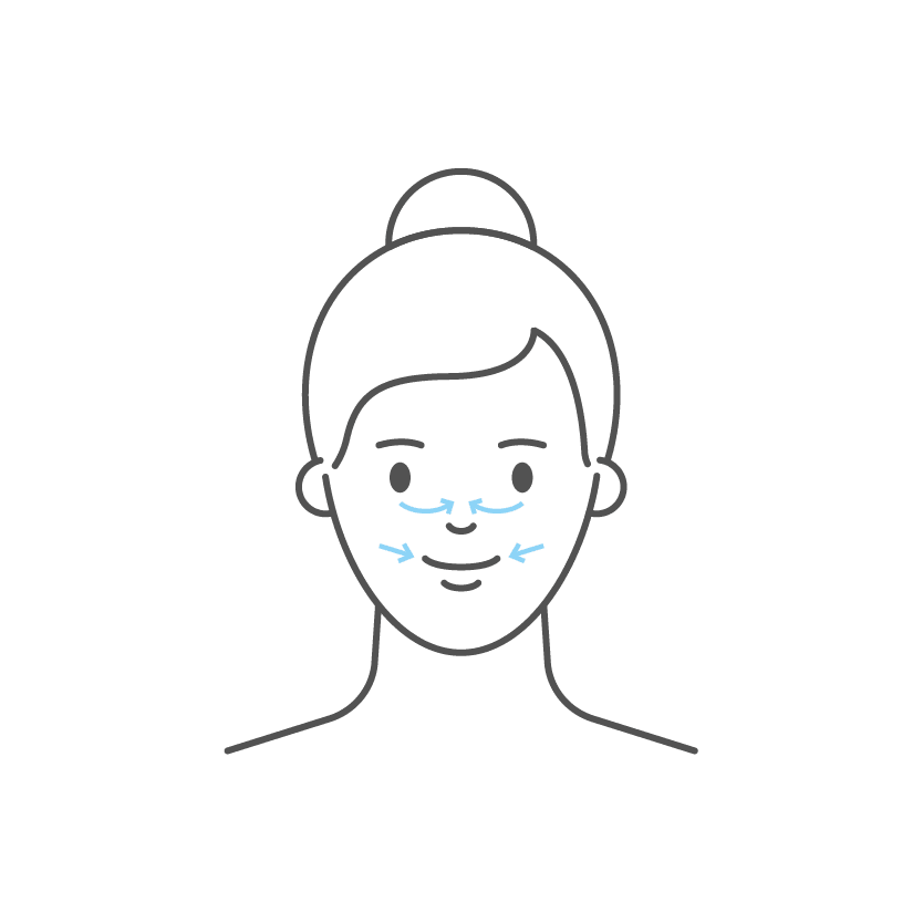 Graphic of Face Showing Areas Targeted By Facelift to Eliminate Wrinkles