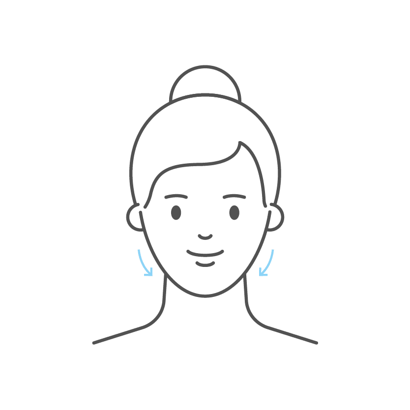 Graphic of Face Depicting Arrows Around the Chin Area Targeted By Facelift