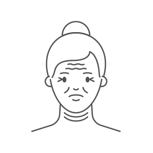 Graphic Showing a Face with Wrinkles That Can Be Corrected With a Facelift